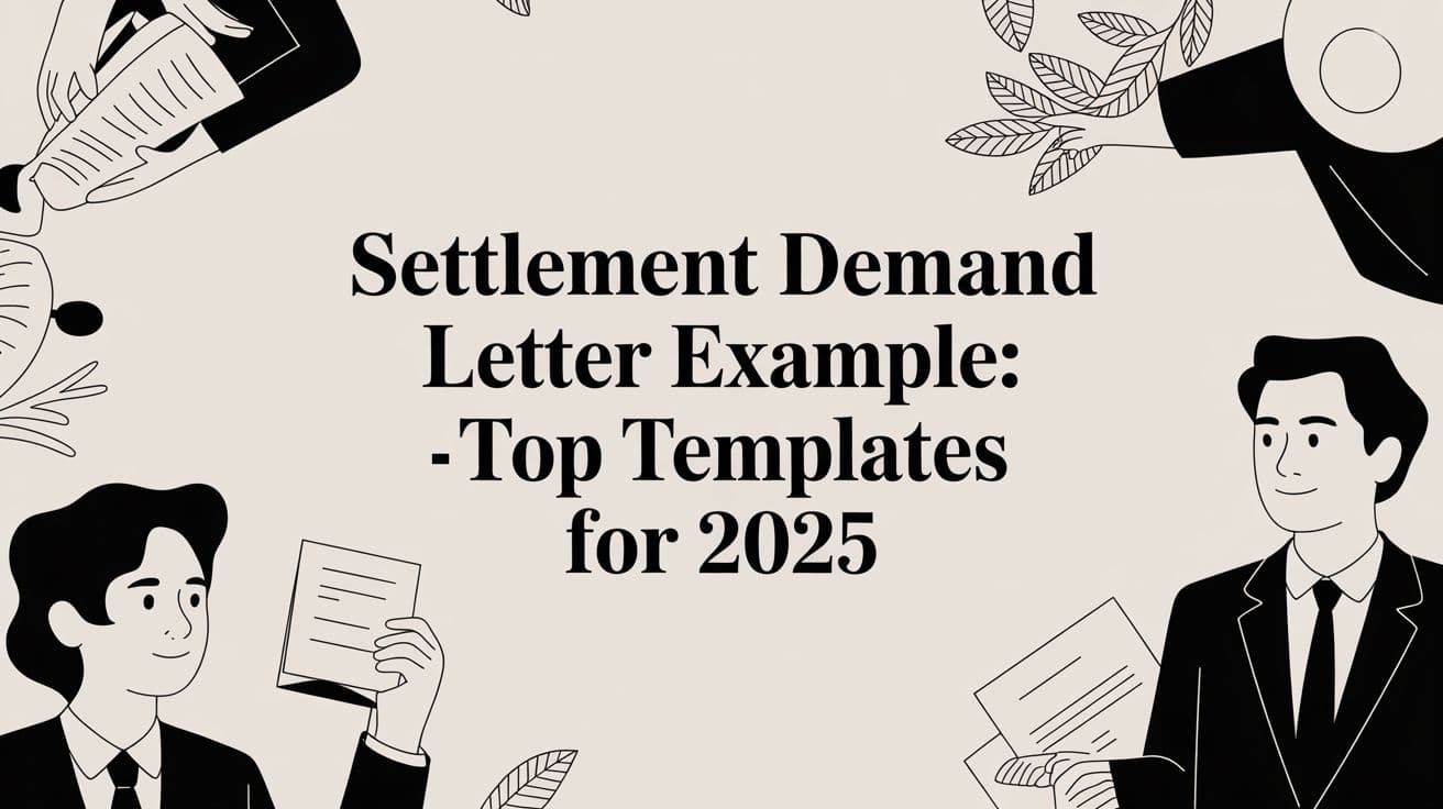Settlement demand letter example: Top Templates for 2025