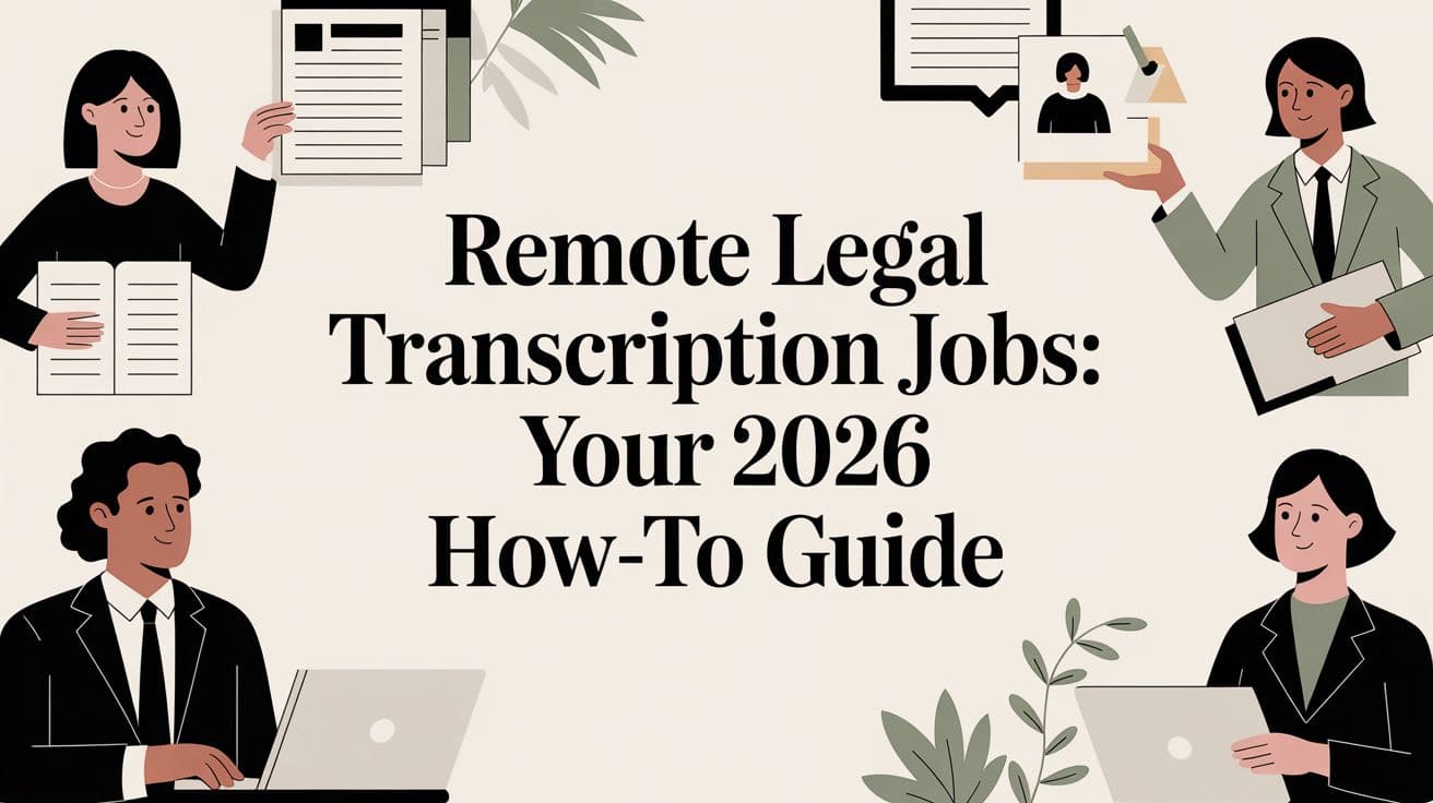 Remote Legal Transcription Jobs: Your 2026 How-To Guide